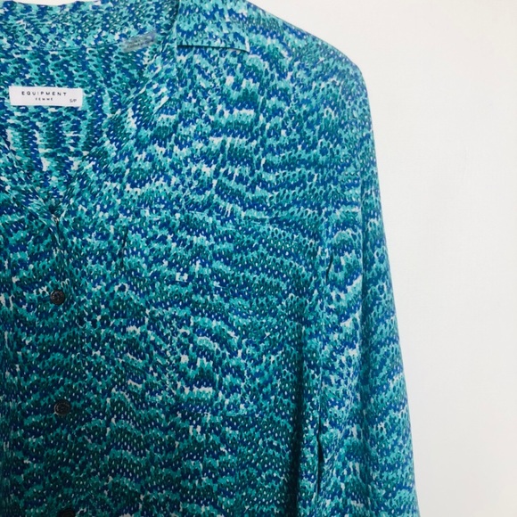 Equipment Blaise Silk Blouse in Blue Jade - Picture 7 of 8